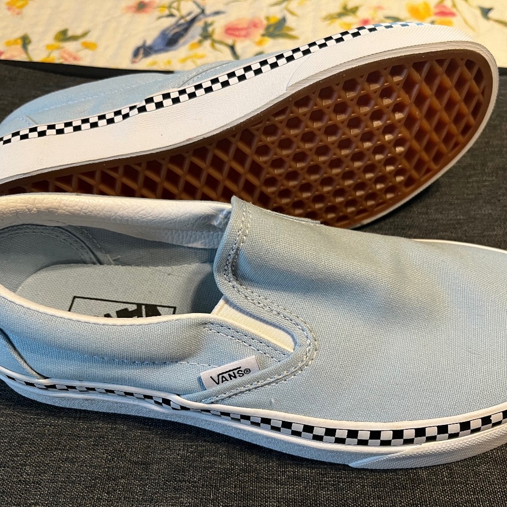 Vans Men's Sky Blue Slip-On Loafers